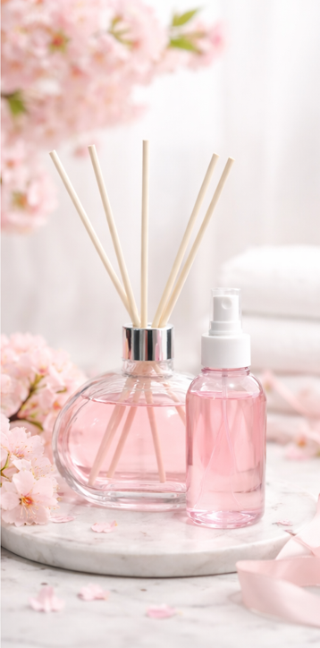 Kit Difusor de varetas e Home spray - Flor de cerejeira